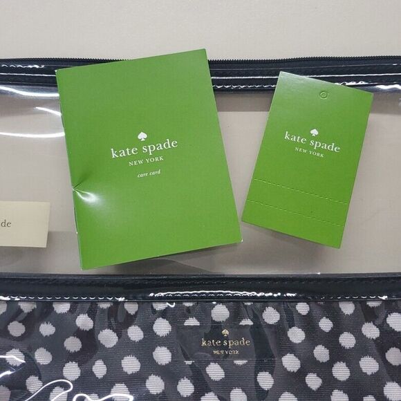 Kate Spade Make Up Cosmetic Toiletry Bag Catie Brook Place Musical Dots NWT - Picture 4 of 4